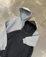 American High Street Fashion Casual Hoodie Men Y2K Harajuku Retro Soli