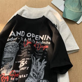 Harajuku Oversized shirt – American Street Hip Hop Men And Women Trendy Letter Print Ro