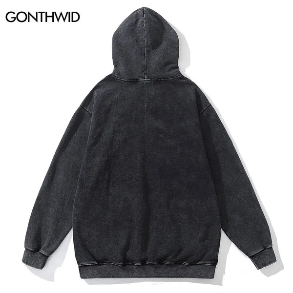 Vintage Men Hoodie Sweatshirt Y2K Doberman Dog Animal Print Punk Goth