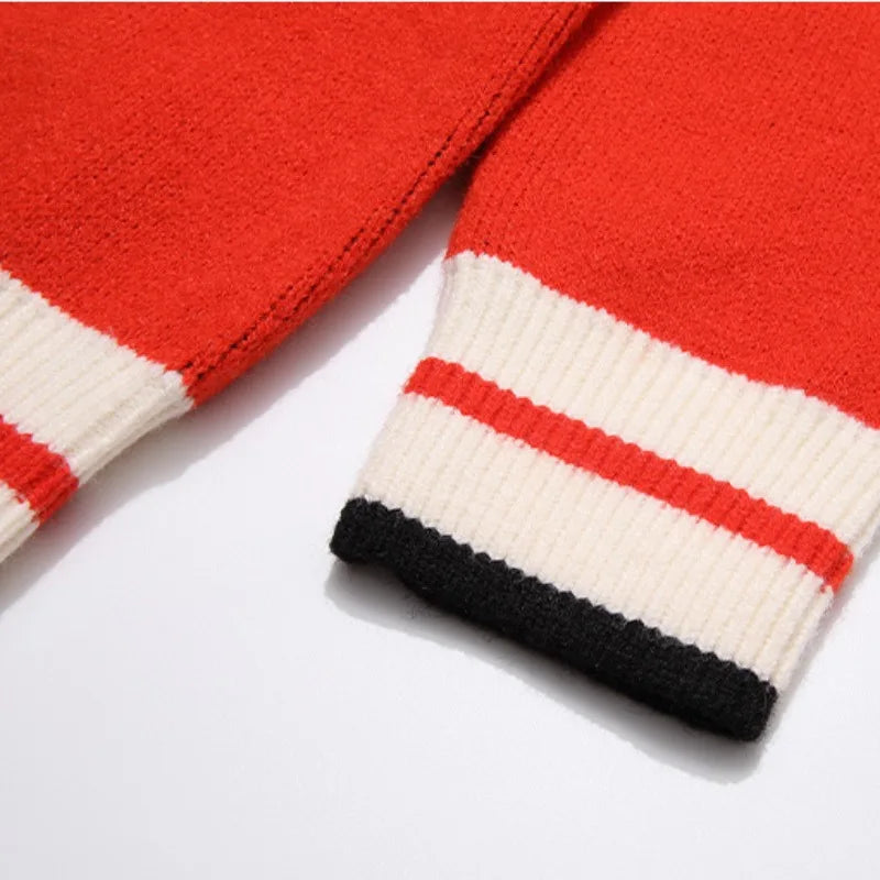 hip hop knitted sweater mens autumn winter o neck skulls pullover streetwear casual warm loose sweaters unisex jumpers knitwear high quality cotton pullover, Y2K vintage urban hoodie, aesthetic street look hoodie