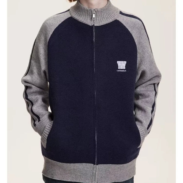 varsity flame knitwear, statement sweater, cozy knitwear for men, oversized grunge aesthetic winter top