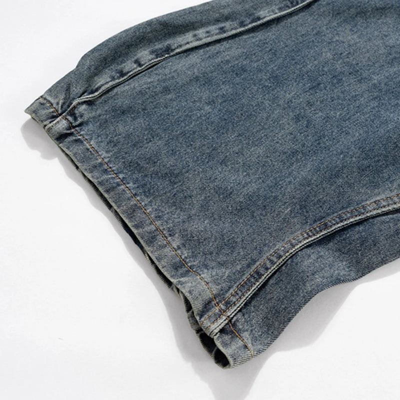 mens blue baggy jeans irregular patchwork streetwear hip hop loose jeans trousers male luxury designer denim pants unique jeans style 370