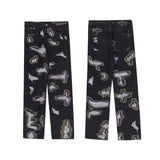 harajuku destroy ripped holes denim jeans mens zipper jeans hip hop fashion streetwear new casual straight joggers jean pants unique joggers style 3595