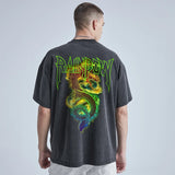 Skatercore Top – Rainbowtouches Washed Mens T Shirt Vintage Oversized – Urban Streetwear for Men & Women