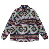 Skull Graphic Street Shirt – Vintage National Style Shirts Fall Winter Button Up Blouse Men Loose Long Sleeve Thicken Shirts | Button Shirt Drop #316