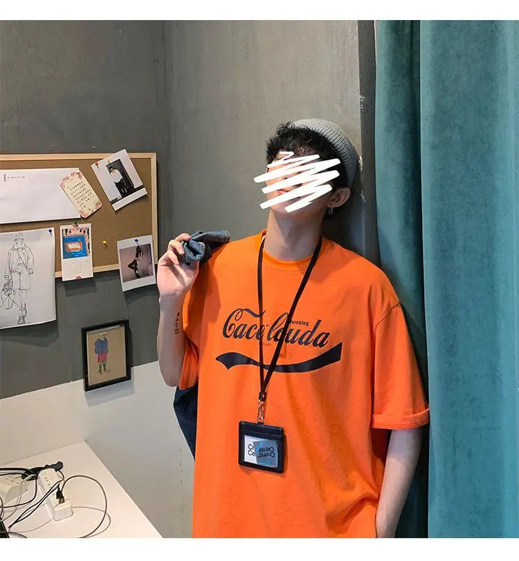 Vaporwave Tribal flame – Korean Summer Fashion Brand Printed Short Sleeved T Shirt Me