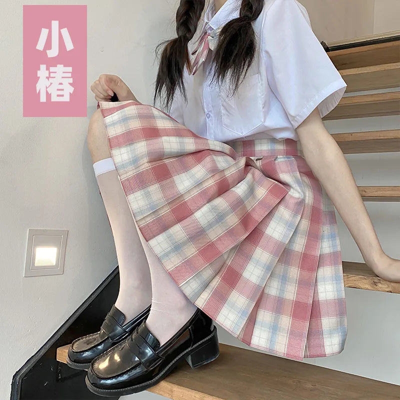 Jk Uniforms Gyaru School Uniform for Girl Student Pleated Skirt Uniform Set Women Short Sleeve Bow Tie Seifuku Japanese Style