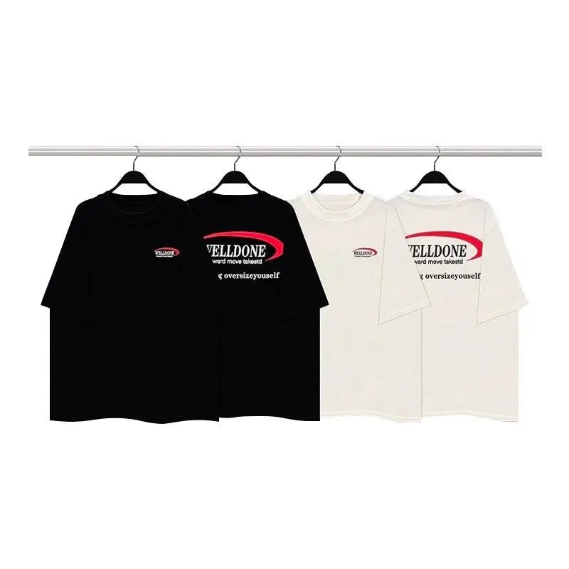 Trapwear Oversized shirt – Pure Cotton Summer American Printed Short Sleeved Loose Vers