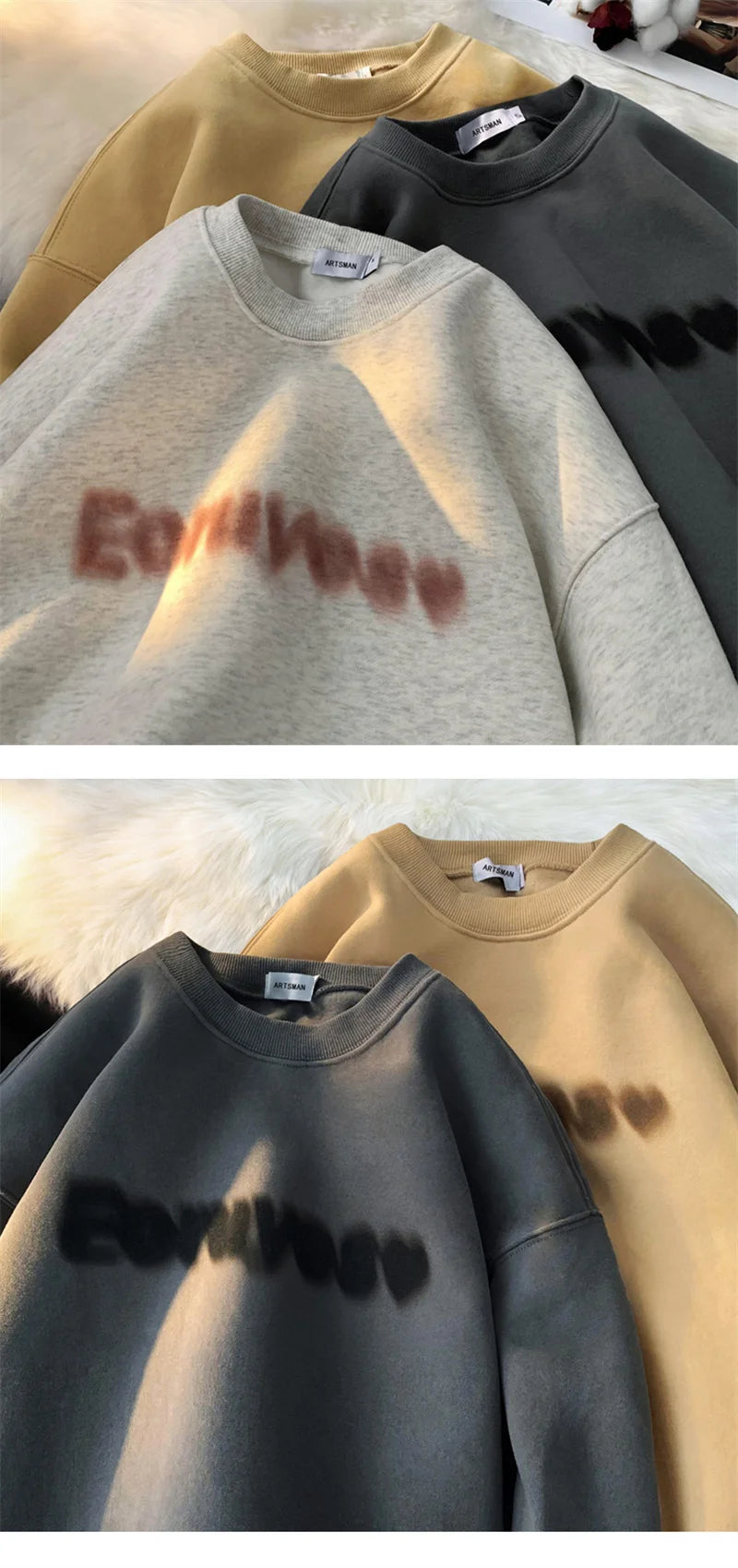 Autumn Goth Letter Printed Crewneck Sweatshirt For Men Y2K Streetwear