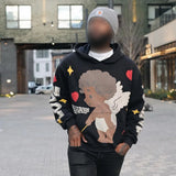 Y2K Womens Clothing Hoodie Sweatshirt Long Sleeved Pullover Oversize S
