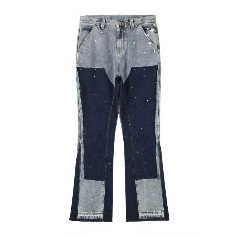color washed denim mens jeans pants fashion graffiti patchwork loose biker red jeans streetwear hip hop casual straight pants unique jeans style 5197
