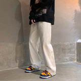 preppy style letter embroidery straight men baggy tracksuit pants y2k clothes sweatpants male drawstring casual long trousers unique joggers style 1078