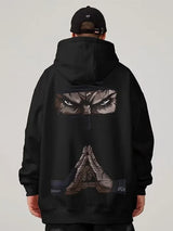 Funny Anime Ninja Mudra Graphic Printed Hoodies For Men Hip Hop Streetwear Pullovers Hooded Sweatshirts Y2K Goth Fashion