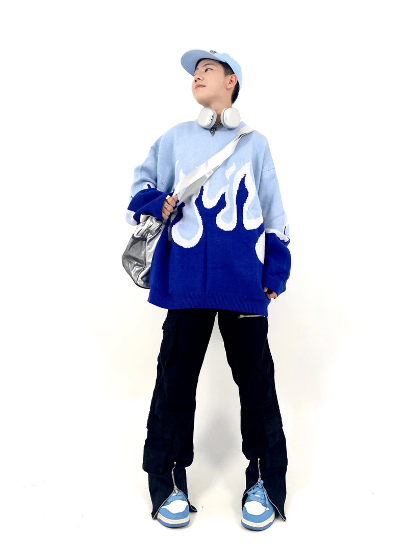 minimalist street knit, unisex streetwear, cozy fashion fit, stylish street outfit, modern aesthetic appeal