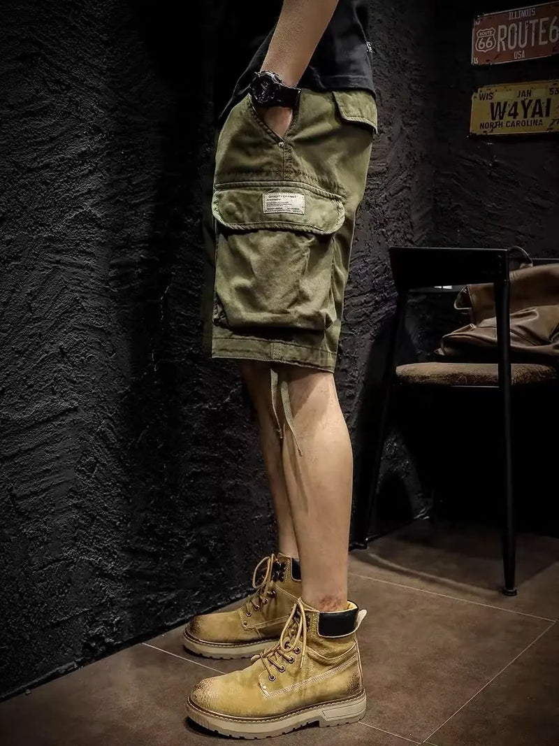 Man Cargo Shorts 2024 Summer Men's Fashion Cotton Casual Loose Japanese Korea Hip Hop y2k shorts Streetwear Multipocket Shorts