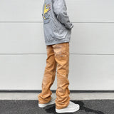 american high street washed torn jean mens y2k baggy ripped jeans cat whisker patch straight tube casual pants jeans hip hop ripped baggy denim
