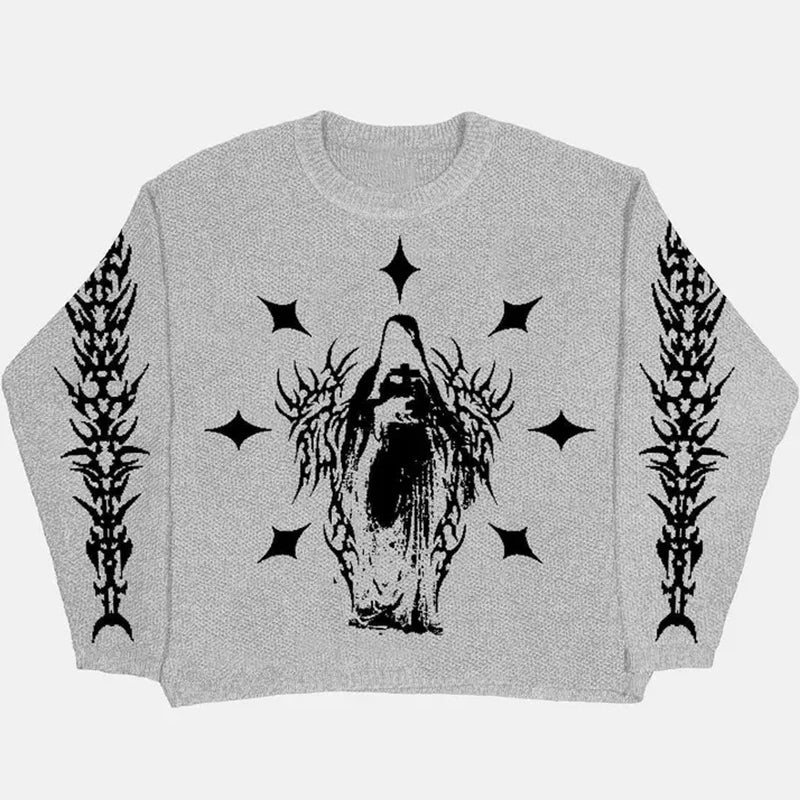 varsity knit sweater with retro streetwear styling for fall and winter outfits, ideal for men’s fashion and seasonal streetwe