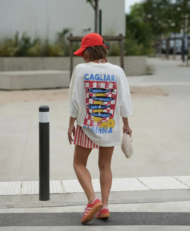 Gothic Oversized Tee – Oversized Harajuku Summer Casual Fish Y2K Tops Graphic T Shi – Edgy Streetwear for All Genders