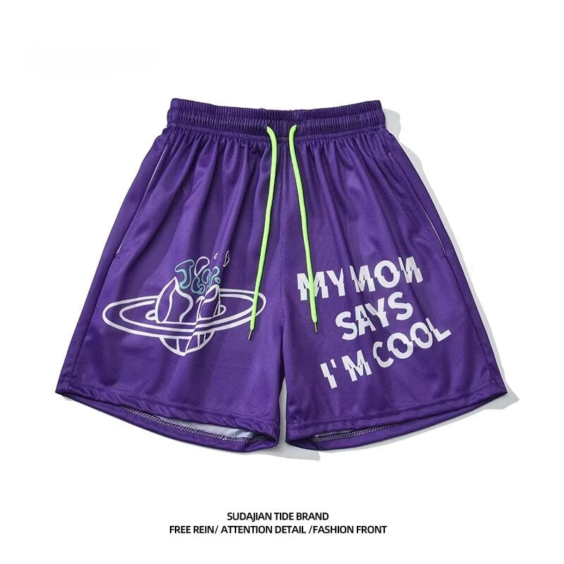 new mens basketball shorts sports short pants summer mesh breathable sweatpants high street shorts quick drying gym shorts unique joggers style 4344