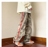 2023 outdoor side zipper camouflage baggy men cargo tracksuit pants overalls hip hop women sport long trousers spodnie dresowe unique cargo style 4237