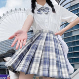Jk Uniforms Gyaru School Uniform for Girl Student Pleated Skirt Uniform Set Women Short Sleeve Bow Tie Seifuku Japanese Style