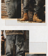 american high street personalized hip hop washed straight leg jeans for men and women loose and handsome trendy casual pants y2k unique jeans style 671