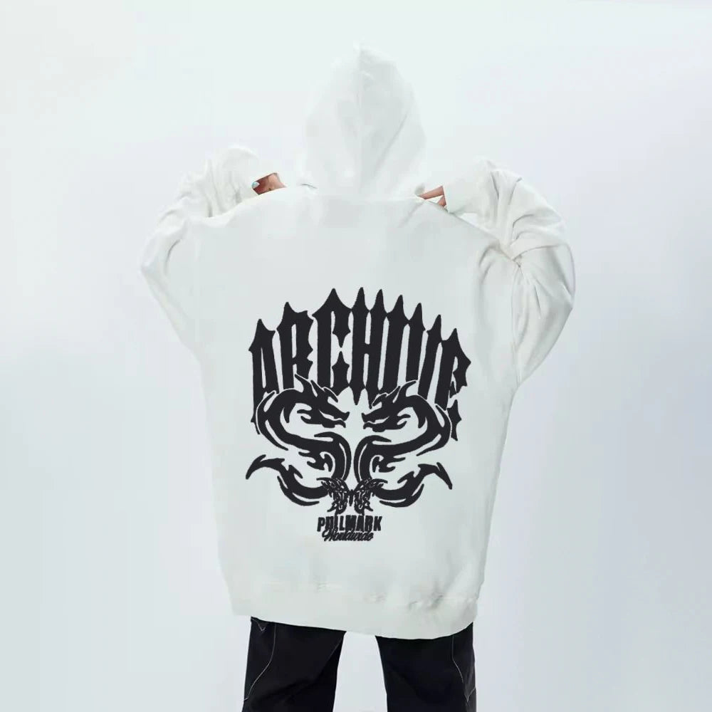Mens Sweatshirt Street Style Oversize Loose Chicano Floral Feeling Com