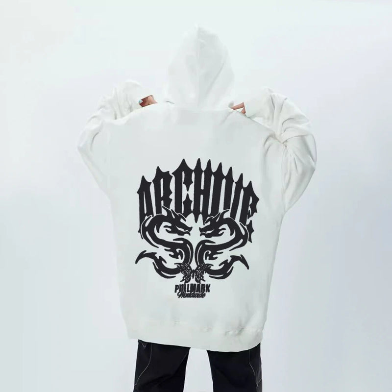 Mens Sweatshirt Street Style Oversize Loose Chicano Floral Feeling Com