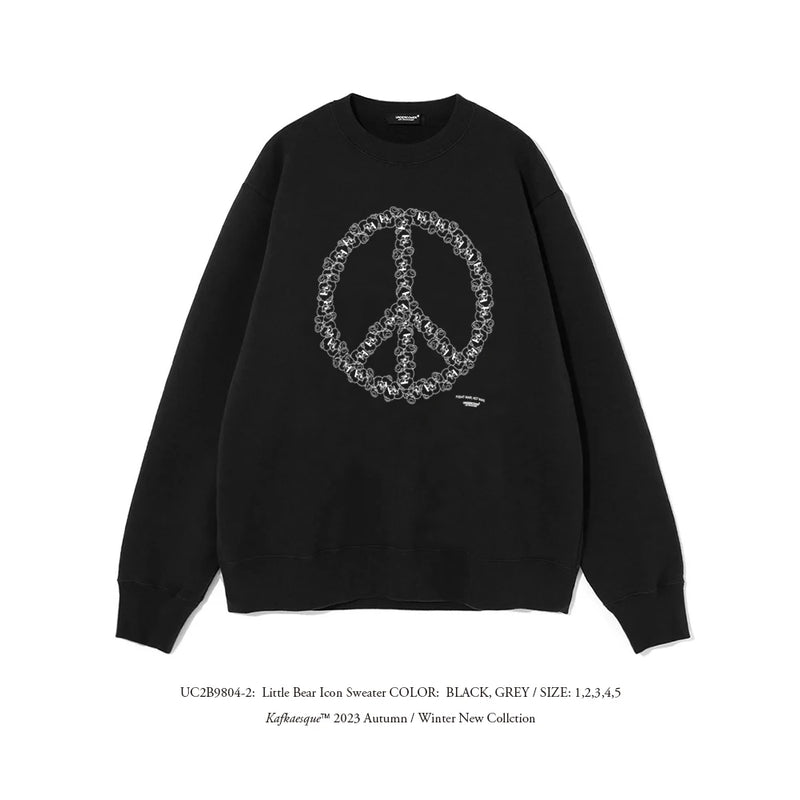 trapwear tribal flames featuring new luxury 2023 undercover bears u letter pullover hoodies hoody hooded sweatshirts velvet cotton thick fleece us size 562