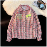 urban casual fashion hip style hop oversized everyday dc9213 material wear unisex - print high american-retro-plaid-jacket-korean-trend-couple-jackets-embroidery-design-unisex-outerwear-loose-plus-size-mens-coat premium streetwear quality design image style fit essential graphic streetwear design ID 83d51