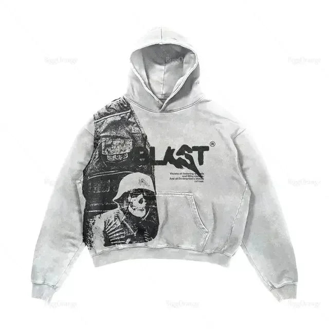 Harajuku Tracksuit Men Clown Print Hoodies Sweatshirt Clothes Men Clot