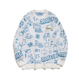 rainbowtouches harajuku graffiti plush knitted sweater mens oversized jumper pullover thick sweater grandpa ugly sweater - vintage look oversized hoodie, high quality cotton hoodie, anime inspired graphic hoodie