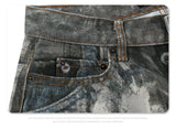 Autumn and winter 2024 new digital printed camo splash ink baggy jeans