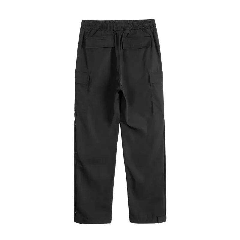 fashion casual hip hop joggers side button trousers elastic waist drawstring track sweatpants new cargo streetwear mens pants unique joggers style 4771