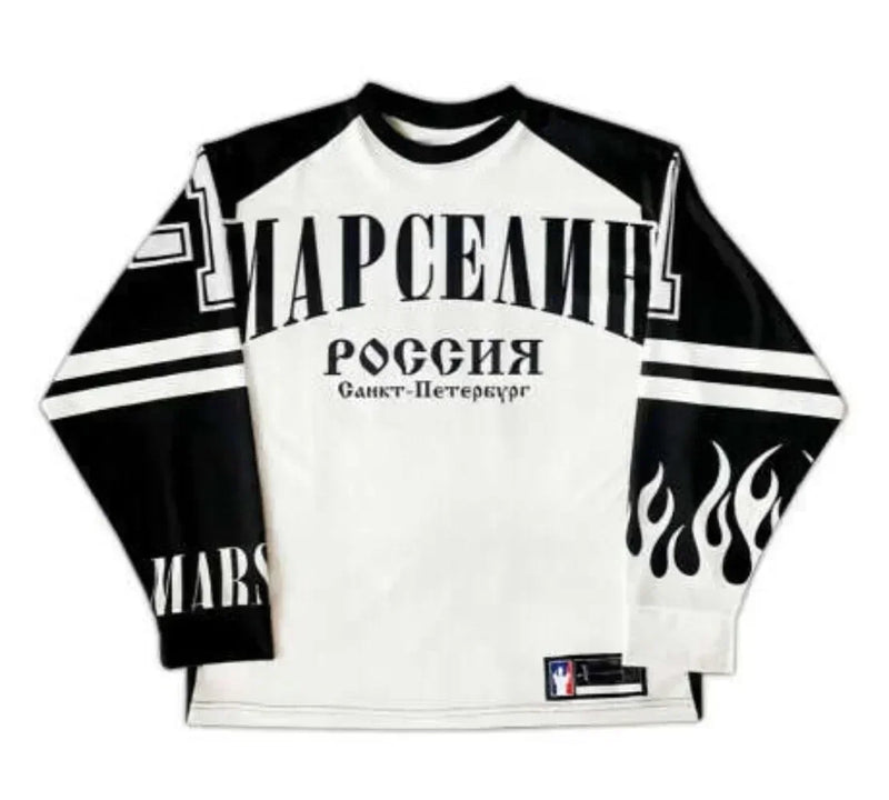 Gothic Vintage print – Hip Hop Loose Casual Baseball Harajuku Sprots Long Sleeves T