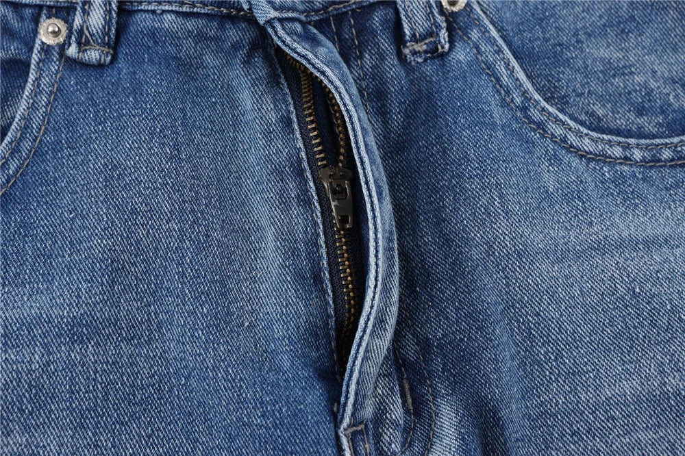 2024 ripped jeans high street straight trousers destroyed hole baggy denim pants vintage retro hip hop unique jeans style 415