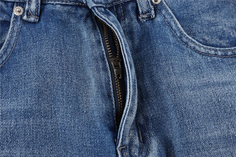 2024 ripped jeans high street straight trousers destroyed hole baggy denim pants vintage retro hip hop unique jeans style 415