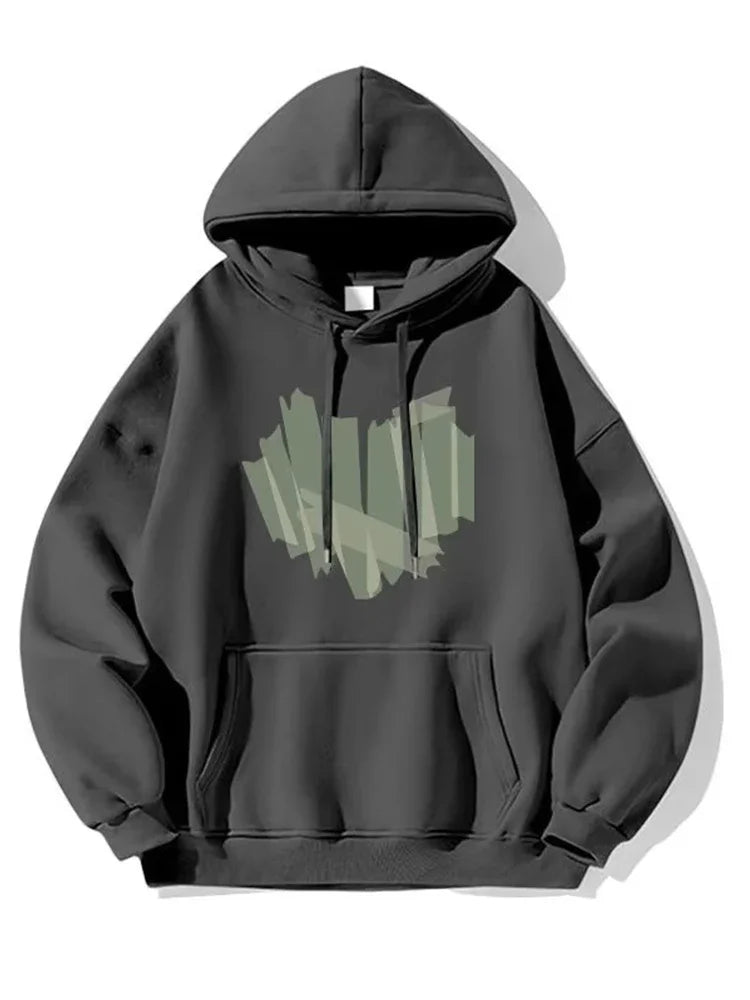 Autumn New Love Graphic Print Hoody Sweatshirts Man Hip Hop Oversized