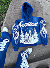 Y2K Pullover Hoodie Long Sleeved Oversize Vintage 3D Printed Clothing
