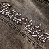 Quilted fleece high fashion oversized vintage bomber