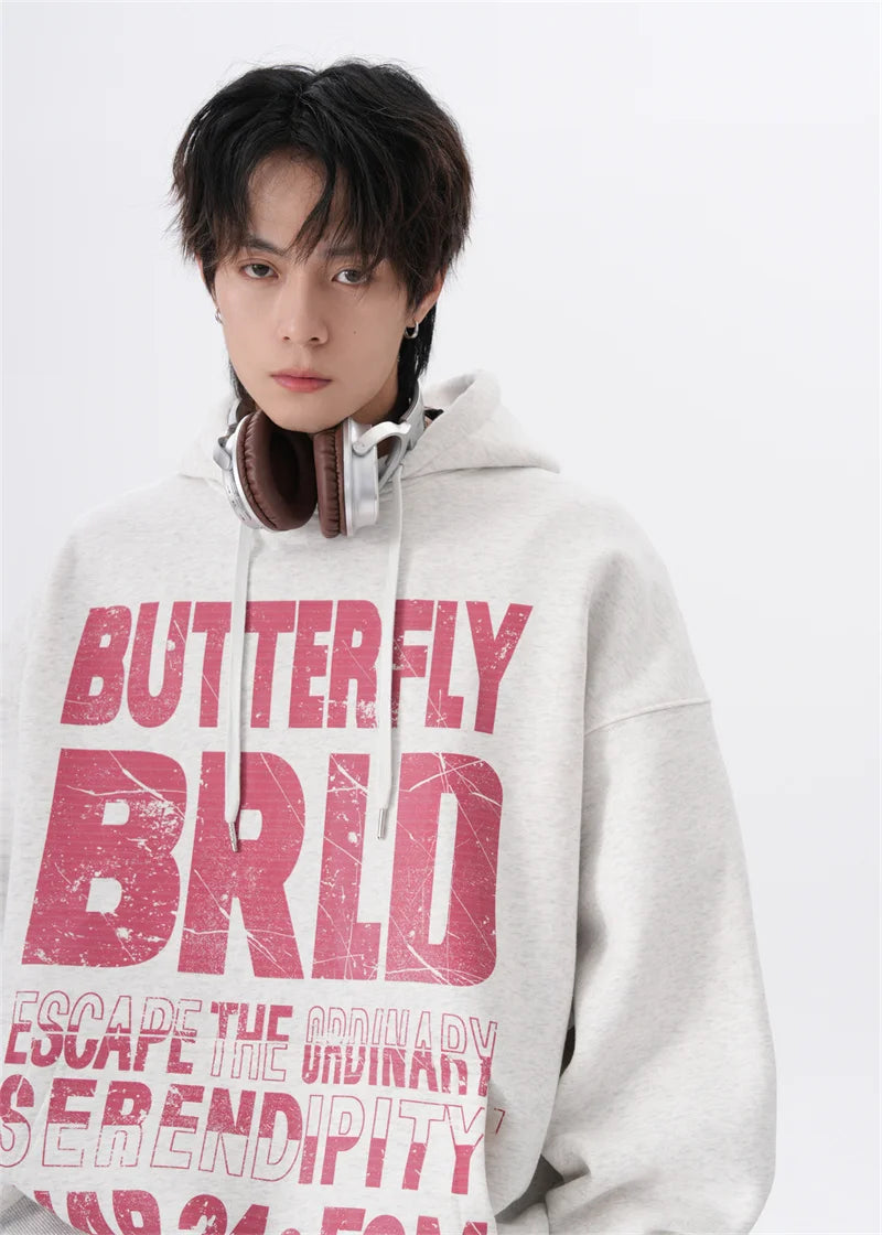 Layered Streetwear Knit Top – American Street Mottled Letter Print Hoodies For Men 2024 New Hip Hop Fashion Hooded Sweatshirt Couple Y2K Vintage Hoodie | Zip Knit Drop #168