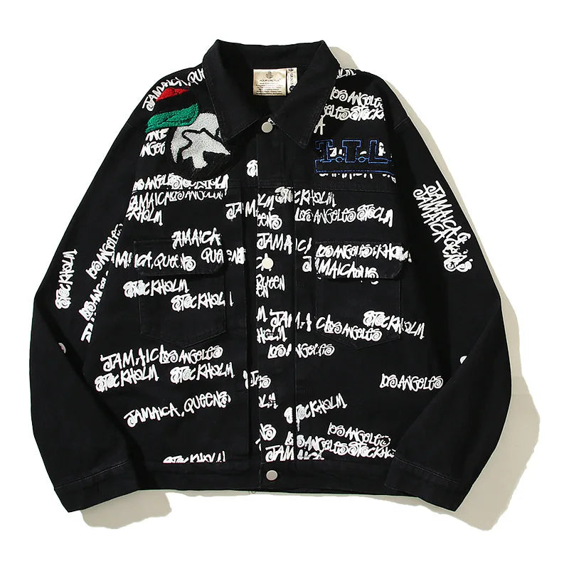 winter street style featuring new 2023 gentleman men flocking legacy artistic letters denim heavy baseball coats jackets abstract digital coat warm 619 design – premium quality jacket for men