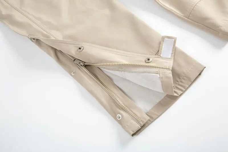 fashion casual hip hop joggers side button trousers elastic waist drawstring track sweatpants new cargo streetwear mens pants unique joggers style 4782