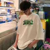 Sadcore Oversized shirt – Korean Style Street Letter Printed Short Sleeved T Shirt For