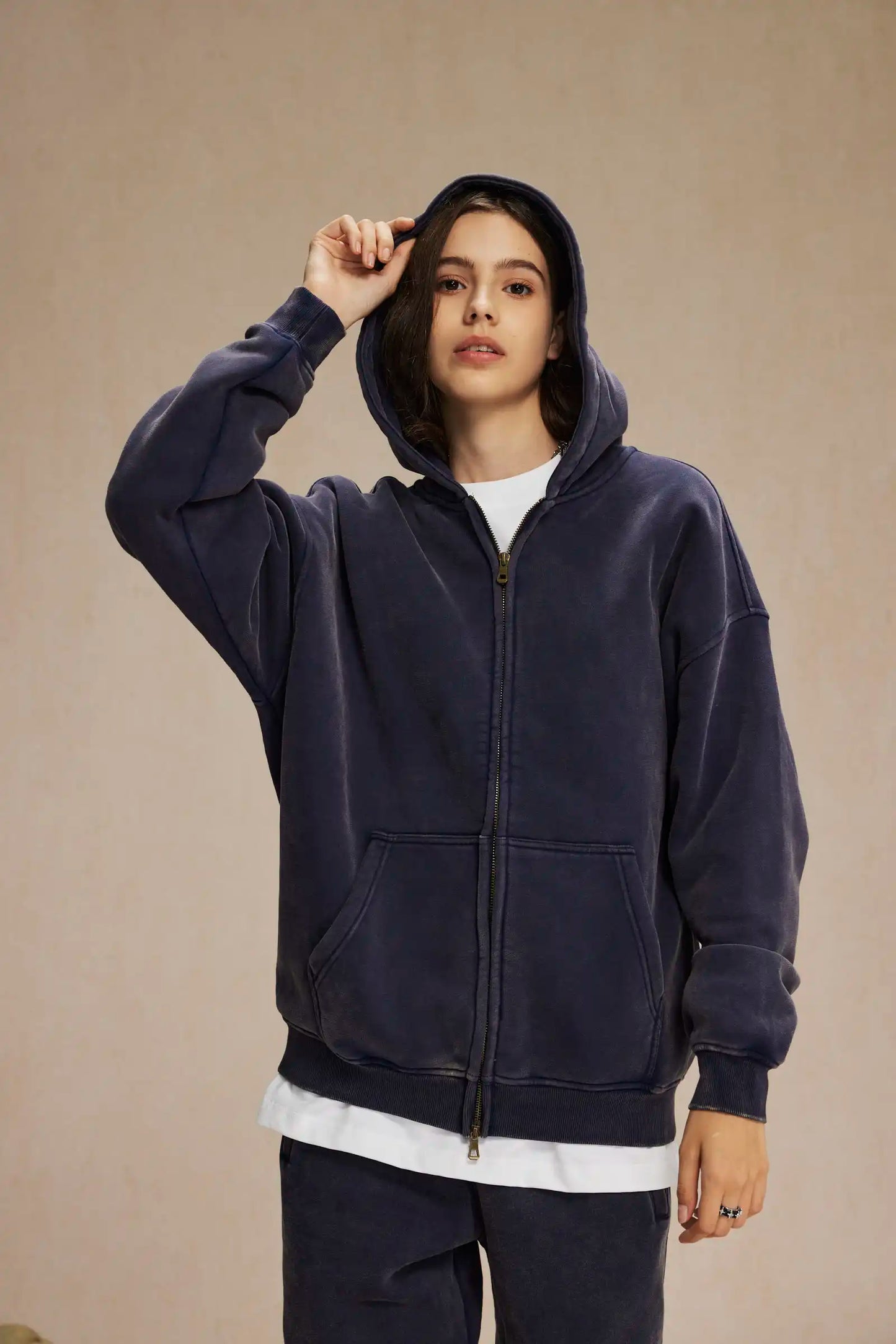 Batik Fleece Zippered Hoodie | Skatercore Style Hoodie