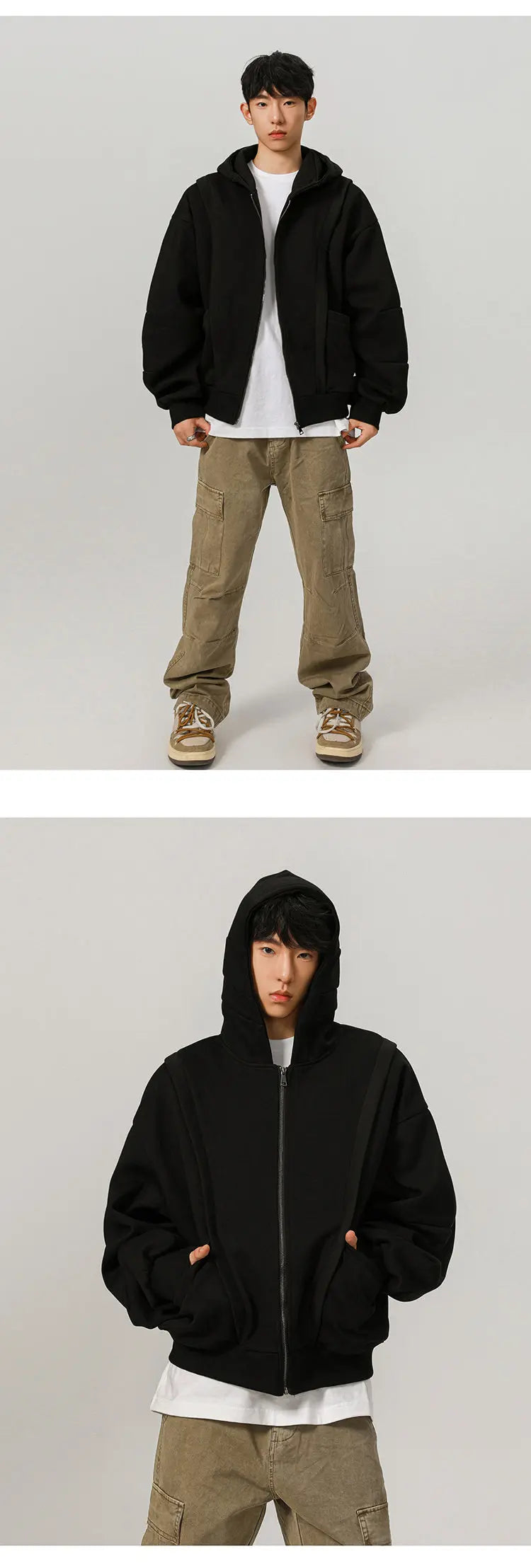 450G Hoody Sweatshirt Men Women Streetwear Fashion Loose Casual Short