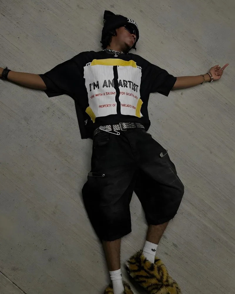 Vaporwave Vintage t-shirt – Y2K Rock Hip Hop Fashion T Shirt American Street Harajuku Re
