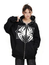 Y2K Retro Spider Print Sportswear Loose Casual Top For Men And Women I
