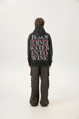 24ss Vintage SM Brand Fashion Washed Distressed stir fried salt high gram heavy vintage looped hoodie hooded sweatshirt