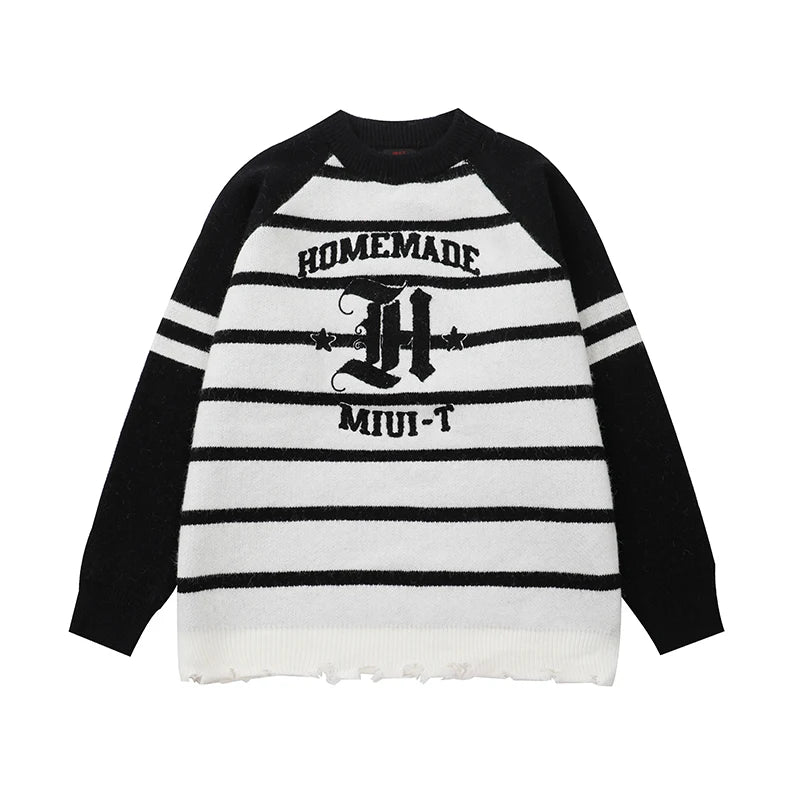 y2k knitted sweater, photo-ready sweater, cozy fashion fit, stylish street outfit, modern aesthetic appeal